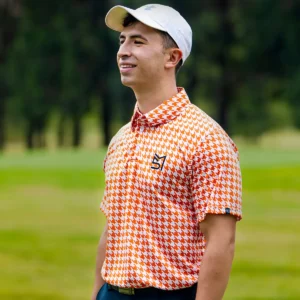 Orange pattern shirt