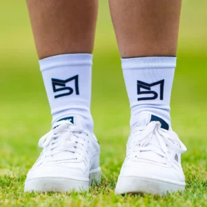 White socks with white shoes